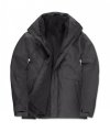 Heren Jas B&C Corporate 3-in-1 Jacket JU873 Dark Grey